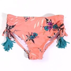 Jessica Simpson Girls Orange Floral Bikini Bottoms